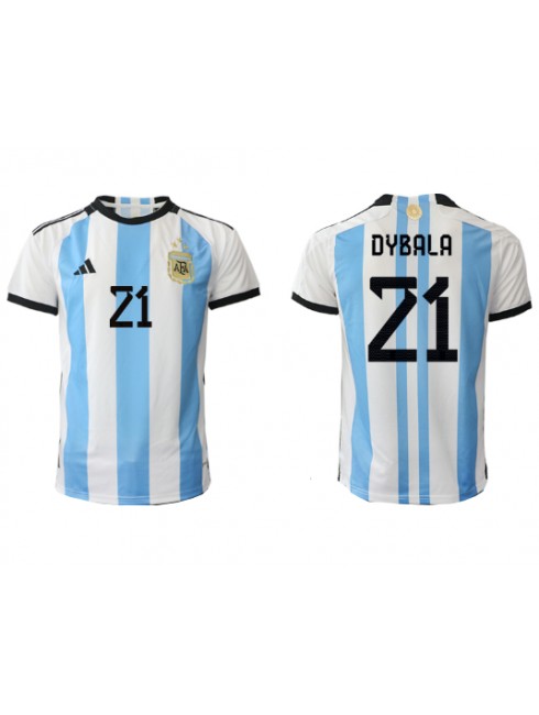 Billige Argentina Paulo Dybala #21 Hjemmedrakt VM 2022 Kortermet